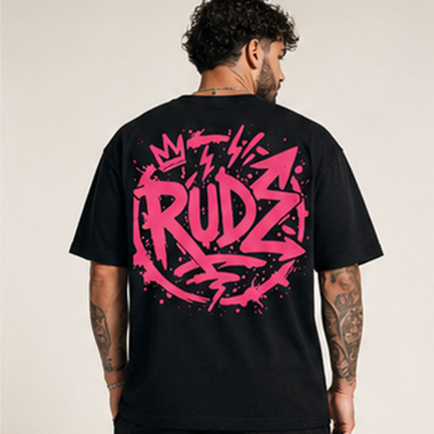 T-shirt Graffiti Circle Noir