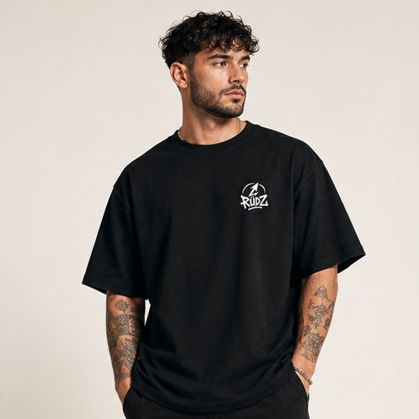 T-shirt Graffiti Circle Noir