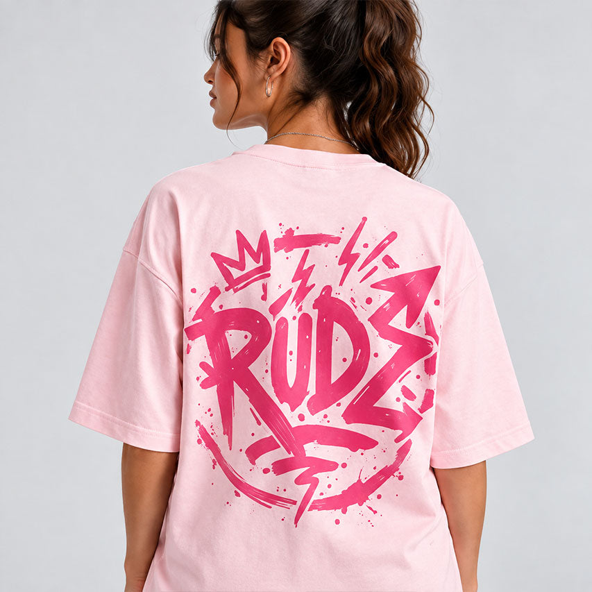 T-shirt Graffiti Circle Fuchsia