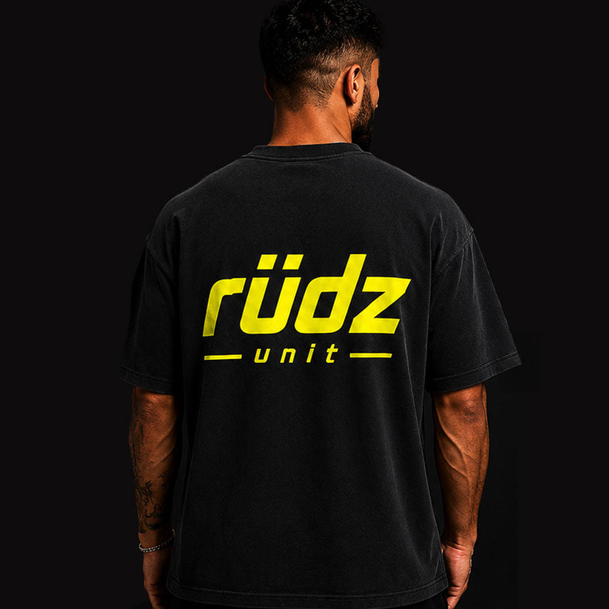 T-shirt RÜDZ UNIT Oversize 280 GSM Noir