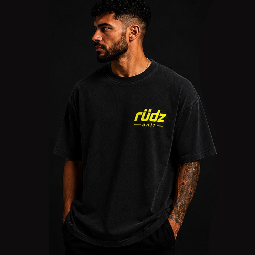T-shirt RÜDZ UNIT Oversize 280 GSM Noir