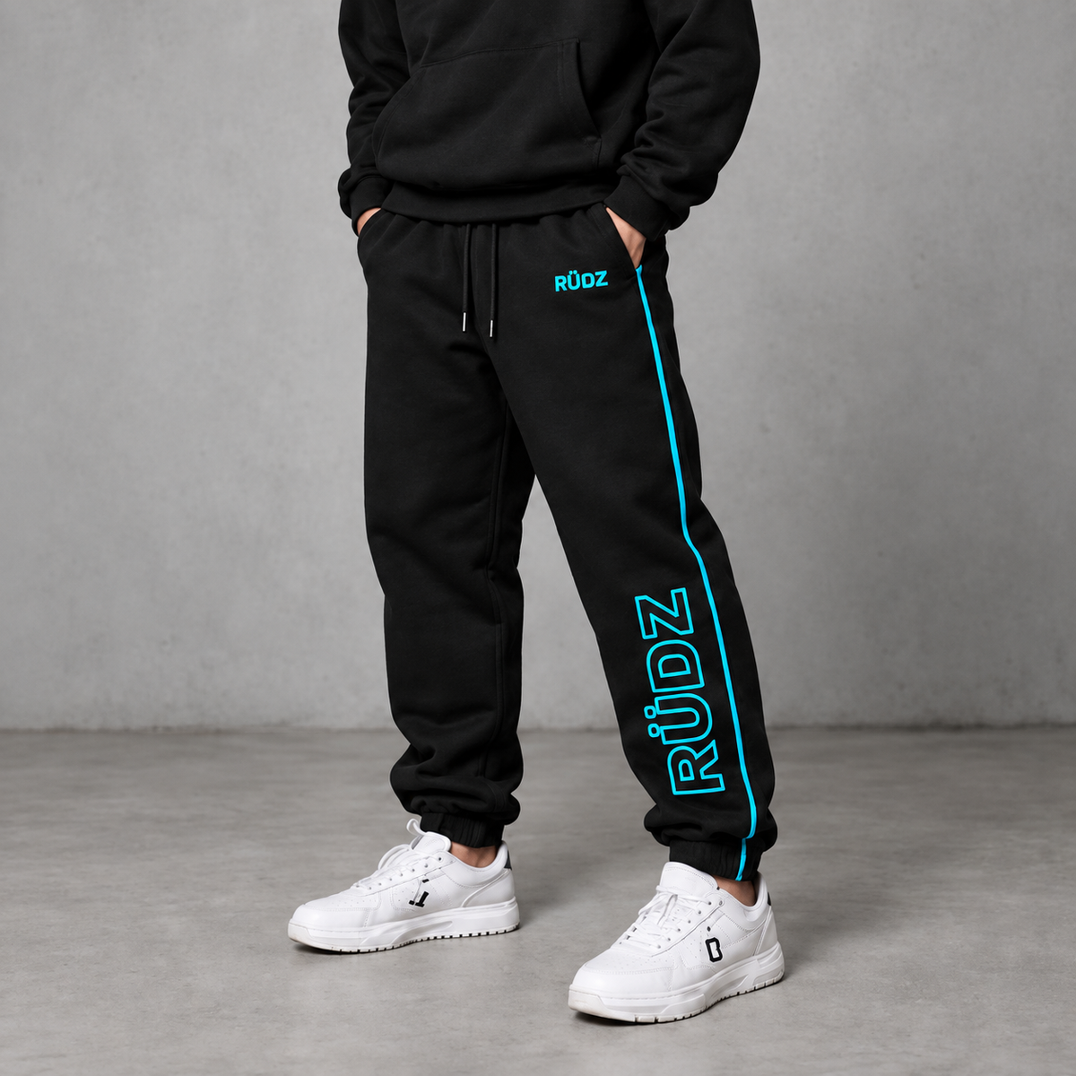 Jogger RÜDZ Noir Bleu Cyan