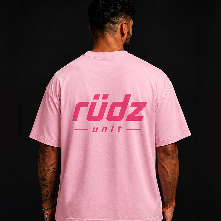 T-shirt RÜDZ UNIT Oversize 280 GSM Rose