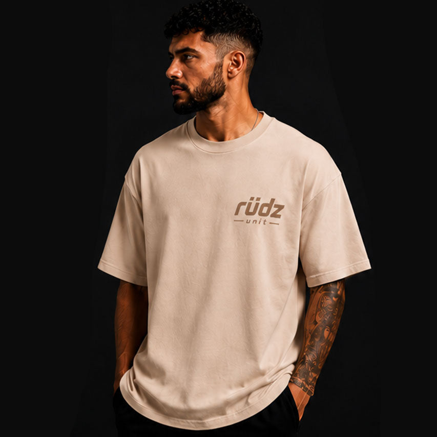 T-shirt RÜDZ UNIT Oversize 280 GSM Beige