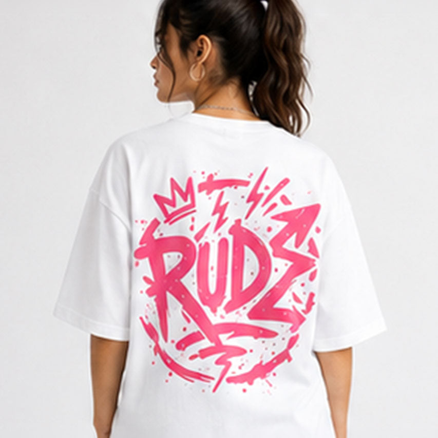 T-shirt Graffiti Circle Blanc