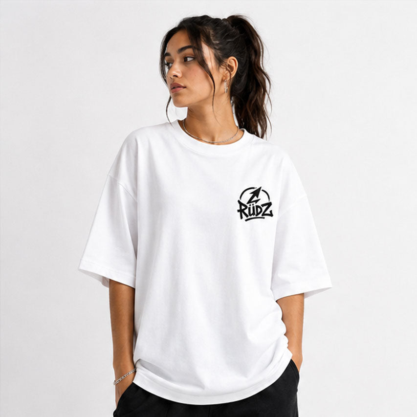 T-shirt Graffiti Circle Blanc